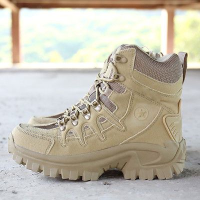 Men Outdoor Waterproof Non-Slip Hiking Boots Combat Boots